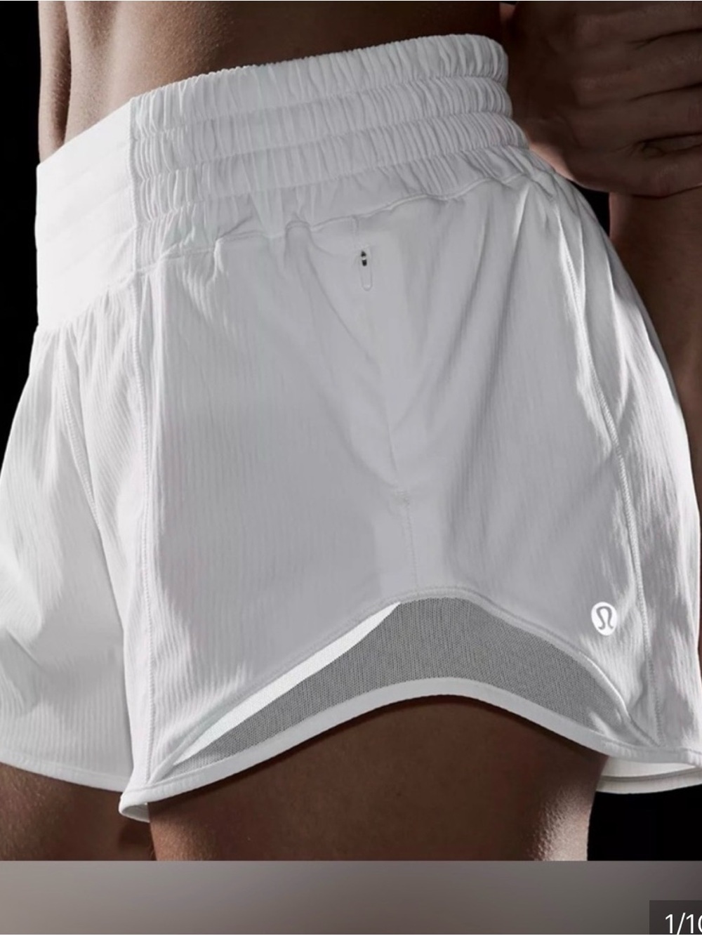 lululemon White high rise Hotty hots size 8